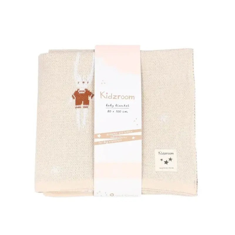 Kidzroom Blanket (100X80X1CM) Lola The Rabbit - Sand