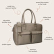 Kidzroom Care Vienna Diaper Bag Lovely Leather Taupe