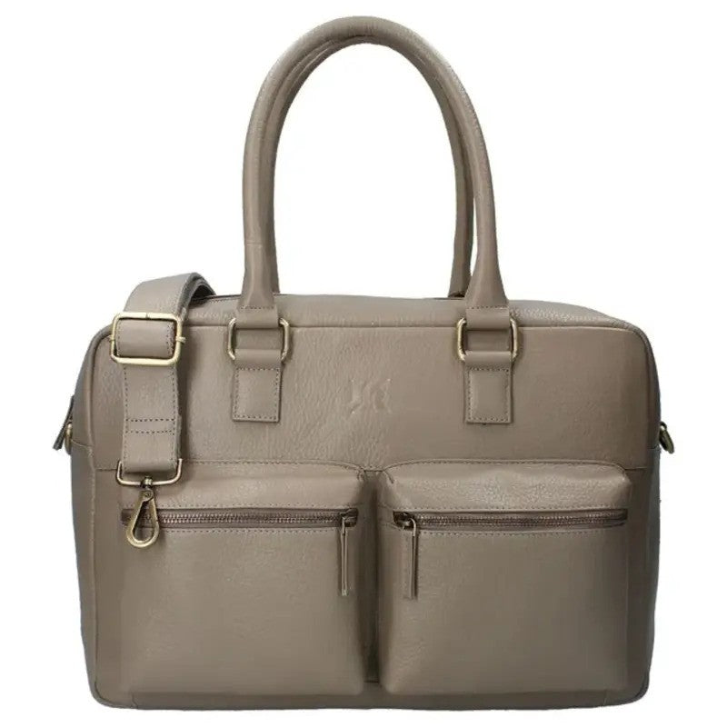 Kidzroom Care Vienna Diaper Bag Lovely Leather Taupe