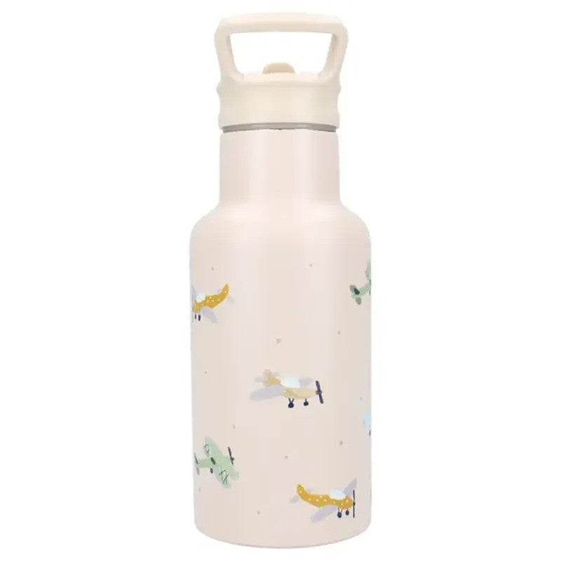 Kidzroom Metal Bottle 350ml Small Talk Beige