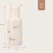 Kidzroom Metal Bottle 350ml Small Talk Beige