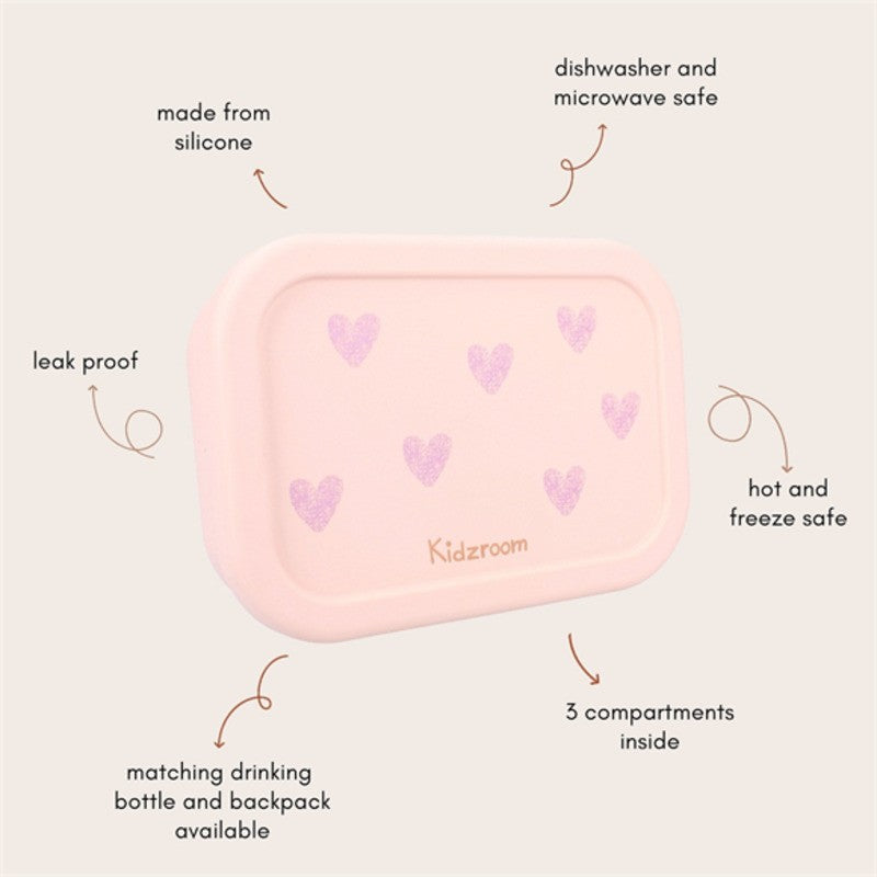 Kidzroom Silicone Lunch Box 700ml Magical Meadows Pink