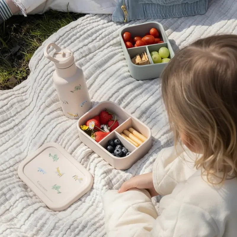 Kidzroom Silicone Lunch Box 700ml Small Talk Beige