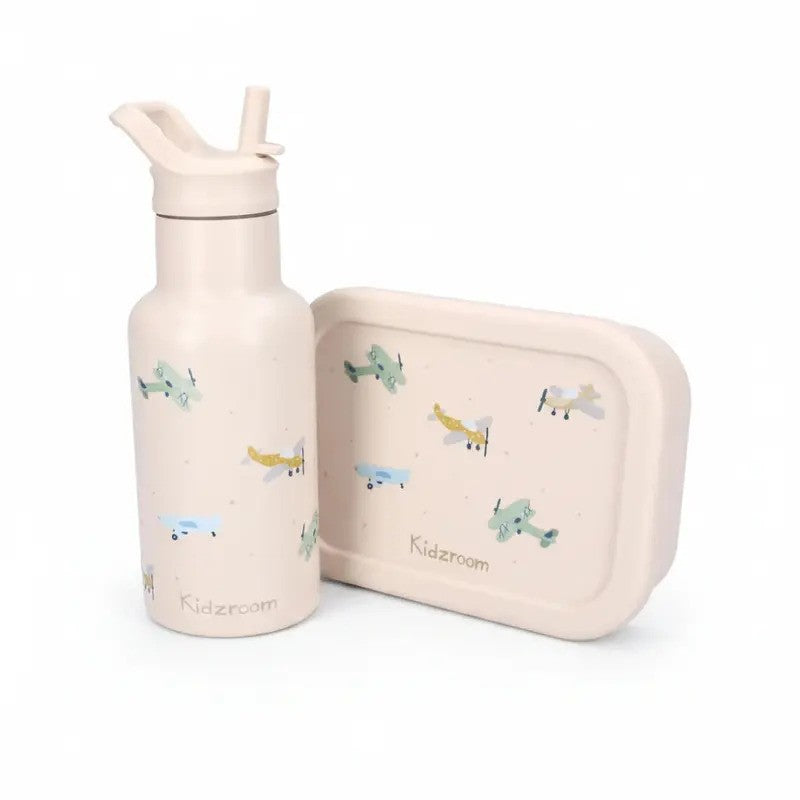 Kidzroom Silicone Lunch Box 700ml Small Talk Beige