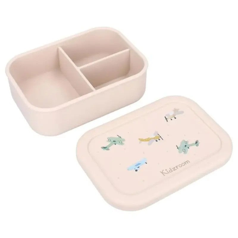 Kidzroom Silicone Lunch Box 700ml Small Talk Beige