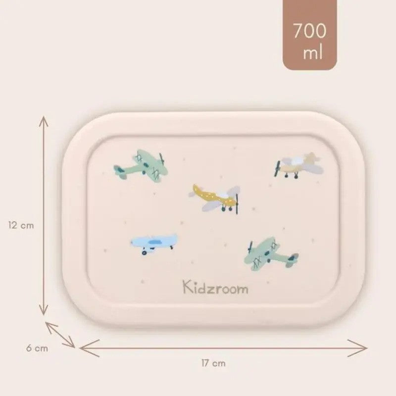 Kidzroom Silicone Lunch Box 700ml Small Talk Beige