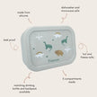 Kidzroom Silicone Lunch Box 700ml Small Talk Green