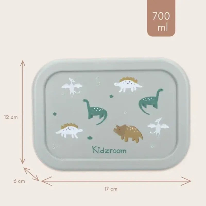 Kidzroom Silicone Lunch Box 700ml Small Talk Green