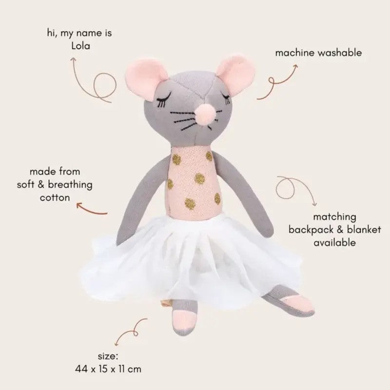 Kidzroom Soft Toy Lola The Mouse 40cm