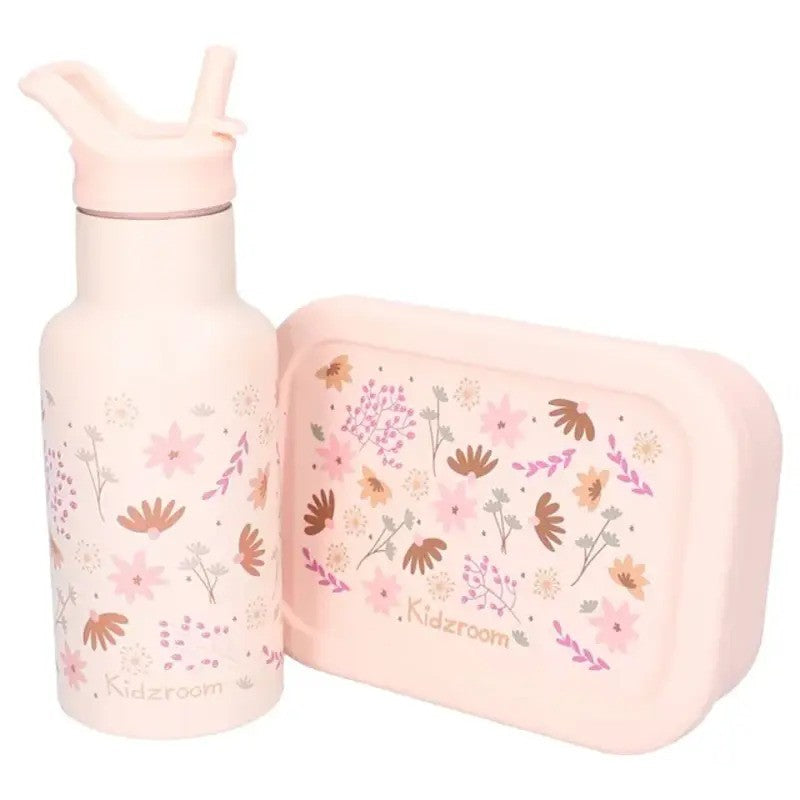 Kidzroom Stainless Steel Drink Bottle 350ml Enchanted Memories Pink