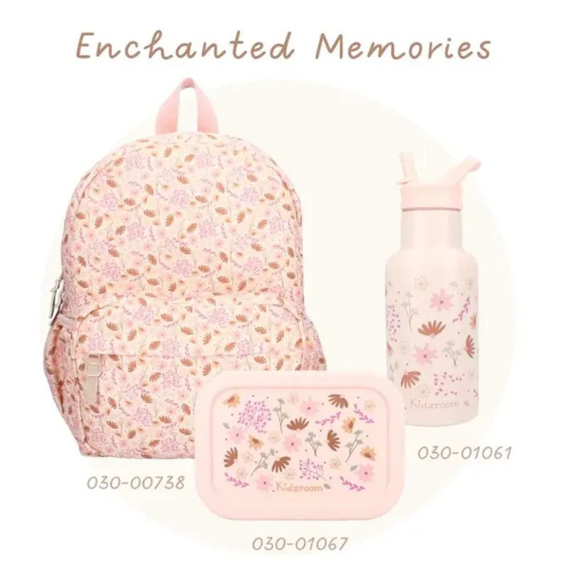 Kidzroom Stainless Steel Drink Bottle 350ml Enchanted Memories Pink