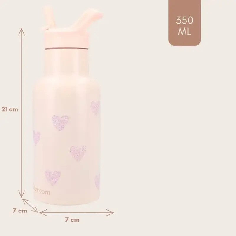 Kidzroom Stainless Steel Drink Bottle 350ml Magical Meadows Pink