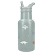 Kidzroom Stainless Steel Drink Bottle 350ml Small Talk Green