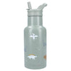 Kidzroom Stainless Steel Drink Bottle 350ml Small Talk Green