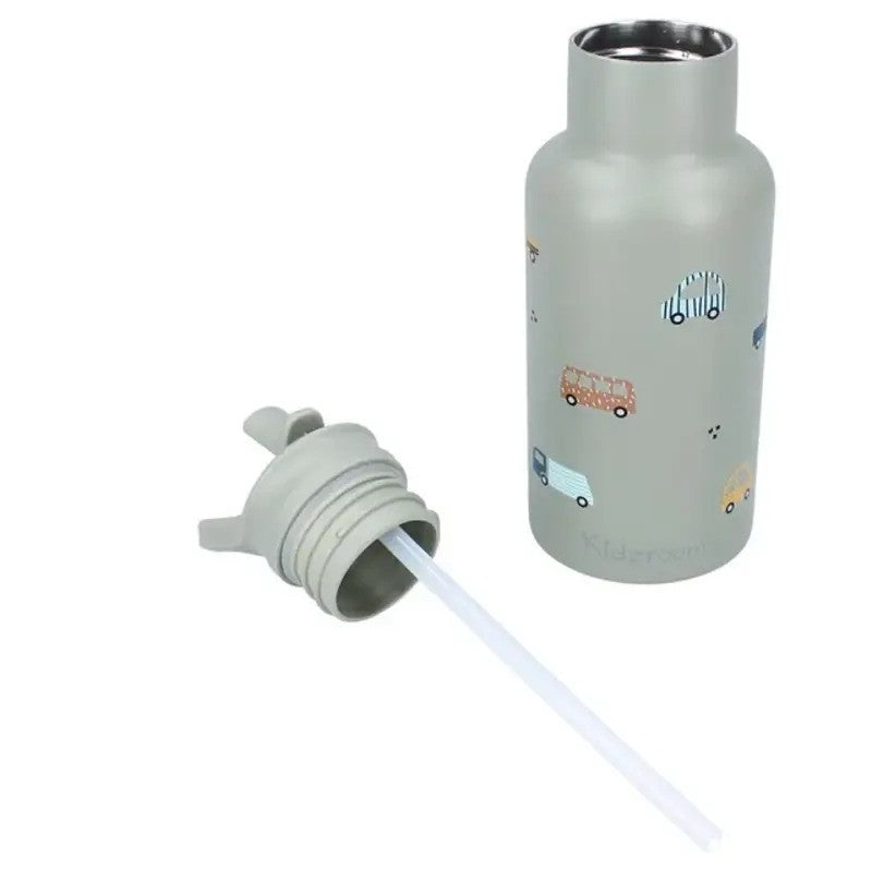 Kidzroom Stainless Steel Drink Bottle 350ml Sweet Cuddles Green