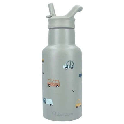 Kidzroom Stainless Steel Drink Bottle 350ml Sweet Cuddles Green