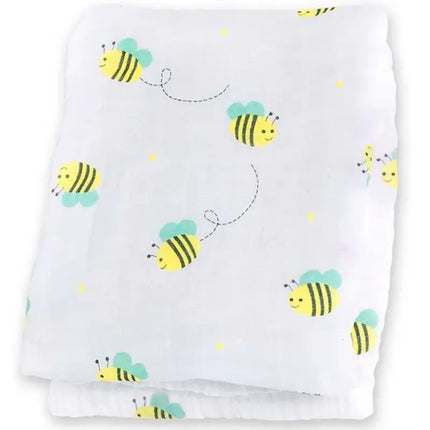 Lulujo Muslin Swaddle (120X120CM) XL Bumbling Bee