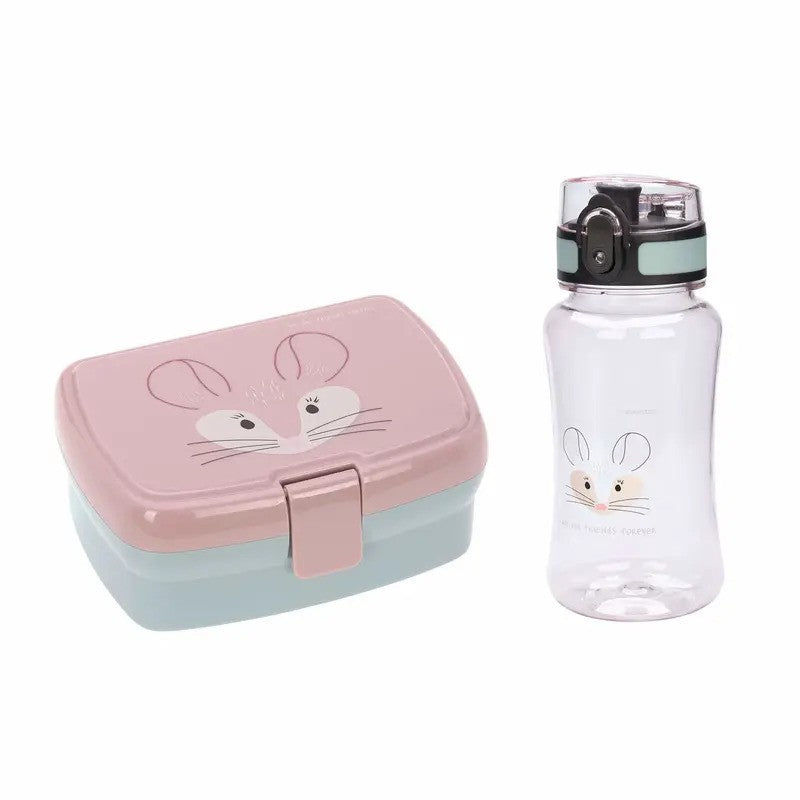 Laessig Lunchbox & Bottle Set About Friends Chinchilla
