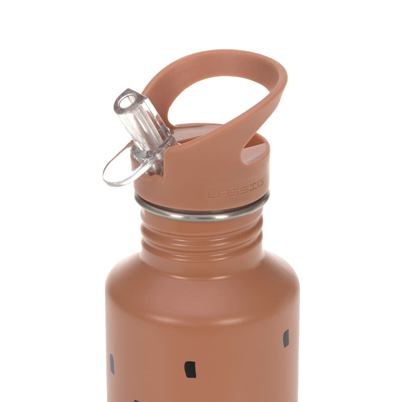 Laessig Stainless Steel Bottle 500ml Happy Prints Caramel