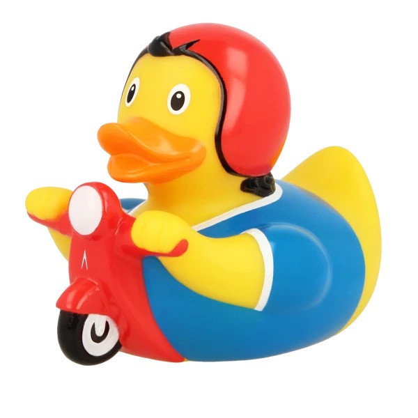 Lilalu Duck Bath Toy Scooter Red/Blue