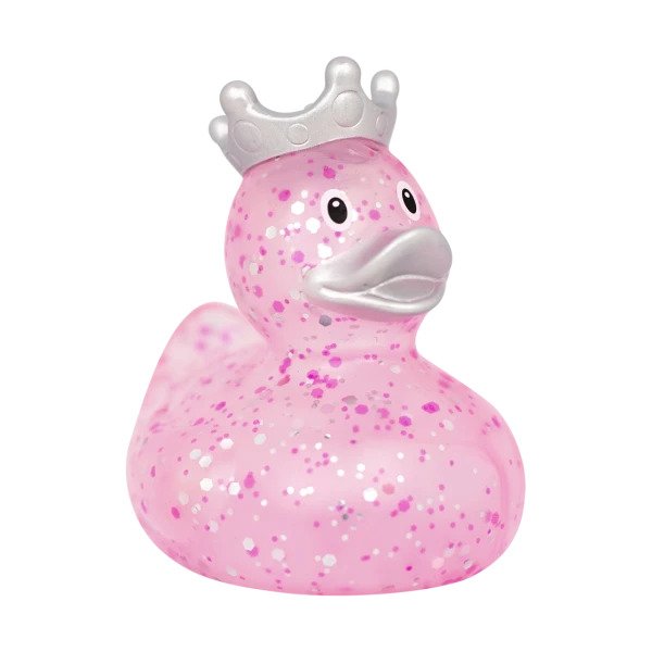 Lilalu Glitter Duck With Crown Pink