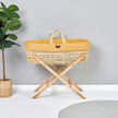 Little Green Sheep Moses Basket & Mattress Honey Rice