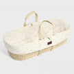 Little Green Sheep Moses Basket & Mattress Linen Rice