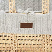 Little Green Sheep Natural Knitted Moses Basket & Mattress Dove Grey