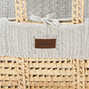 Little Green Sheep Natural Knitted Moses Basket & Mattress Dove Grey