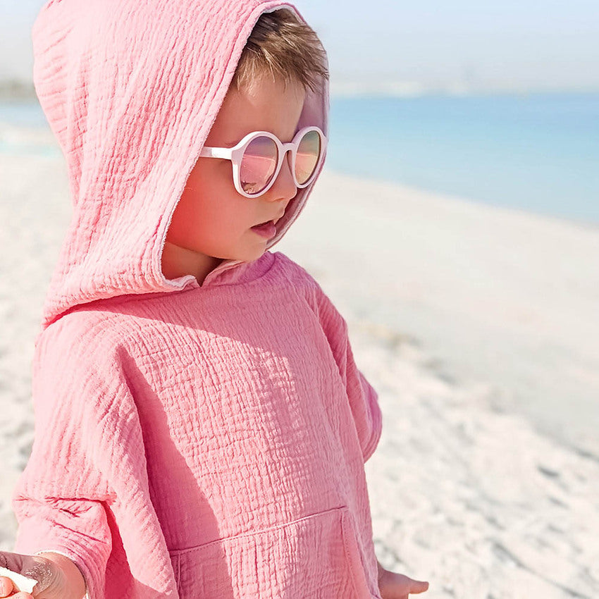 Little Sol+ Cleo Baby Pink Mirrored Kids Sunglasses