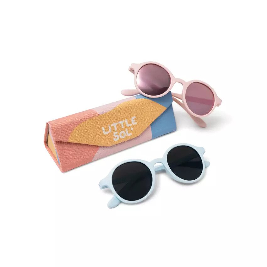 Little Sol+ Cleo Baby Pink Mirrored Kids Sunglasses