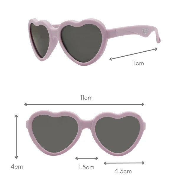 Little Sol+ Ella Lilac Heart Baby Sunglasses