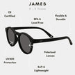Little Sol+ James Baby Sunglasses Black (0-3 Years)