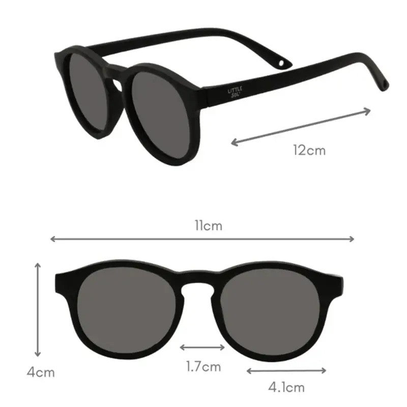 Little Sol+ James Baby Sunglasses Black (0-3 Years)