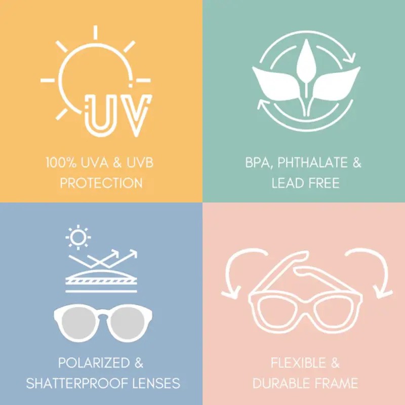 Little Sol+ James Baby Sunglasses Black (0-3 Years)