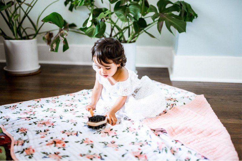 Little Unicorn Cotton Muslin Quilt Watercolor Roses