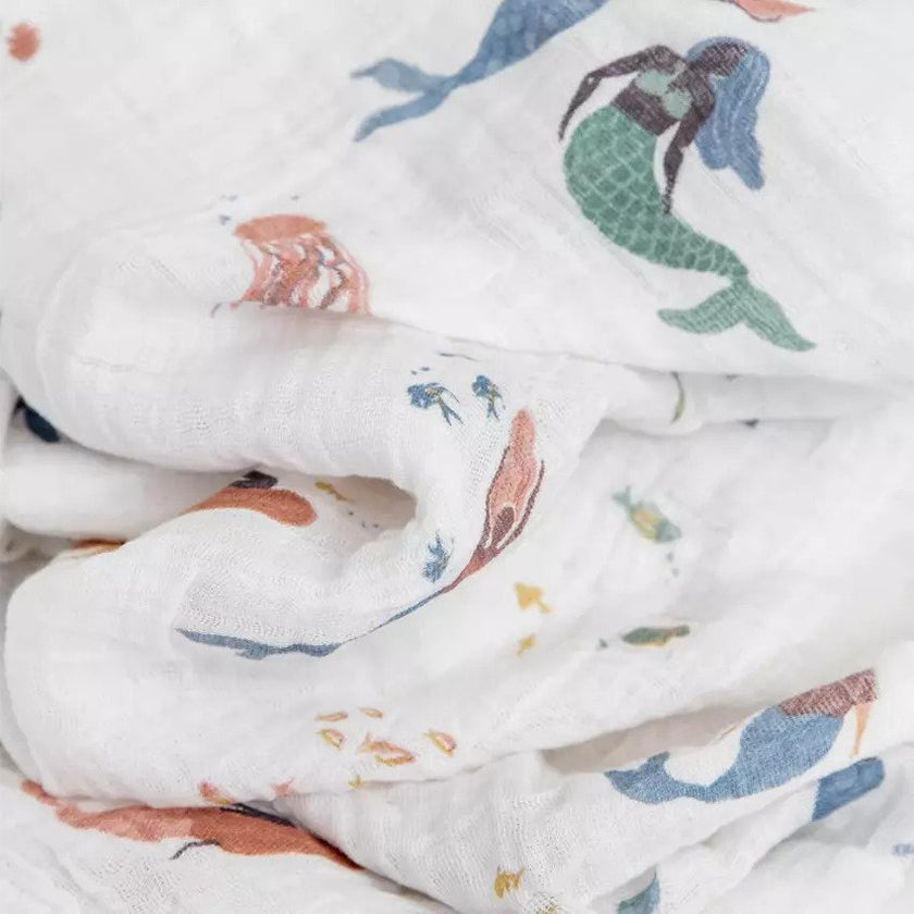 Little Unicorn (3Pack) Cotton Muslin Swaddle Set Mermaid Set
