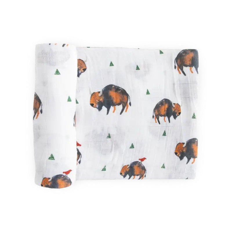 Little Unicorn Cotton Muslin Swaddle (Single) Bison