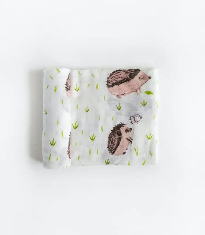 Little Unicorn Deluxe Muslin Swaddle (Single) Hedgehog