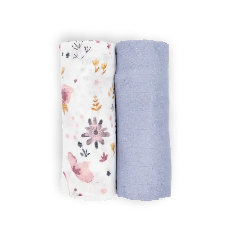 Little Unicorn (2Pack) Deluxe Muslin Swaddle Set Fairy Gardens