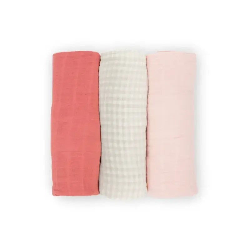 Little Unicorn (3Pack) Cotton Muslin Swaddle Set Light Pink