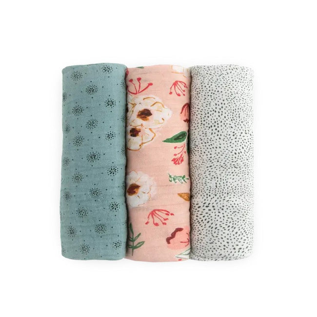 Little Unicorn (3Pack) Cotton Muslin Swaddle Set Vintage Floral