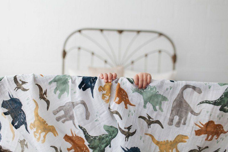 Little Unicorn (3pack) Cotton Muslin Swaddle Set Dino Friends 2