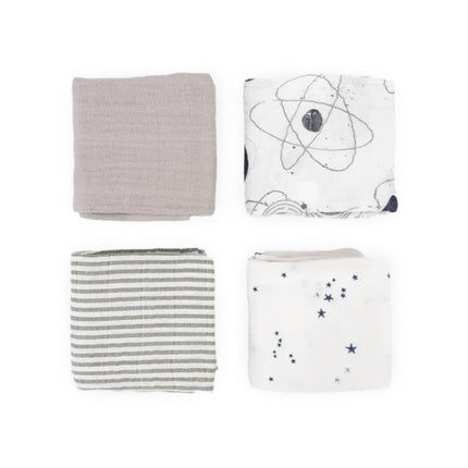 Little Unicorn (4pack) Cotton Muslin Squares Set Planetary