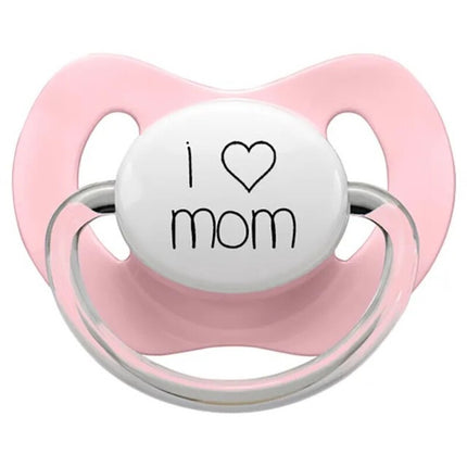 Littlemico Soother-Pacifier: I LOVE MOM - Pink