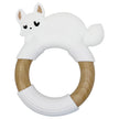 Littlemico Teether Silicone & Wood Fox White (3-12M)