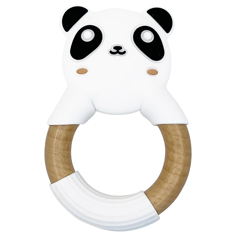 Littlemico Teether Silicone & Wood Panda (3-12M)