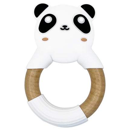 Littlemico Teether Silicone & Wood Panda (3-12M)