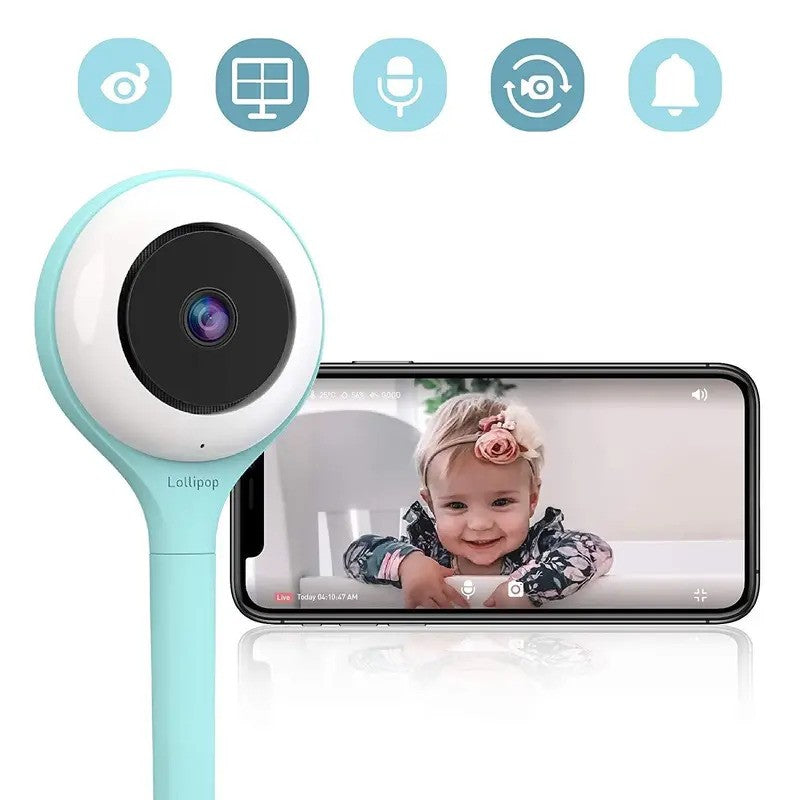 Lollipop HD Wifi Video Baby Monitor Turquoise