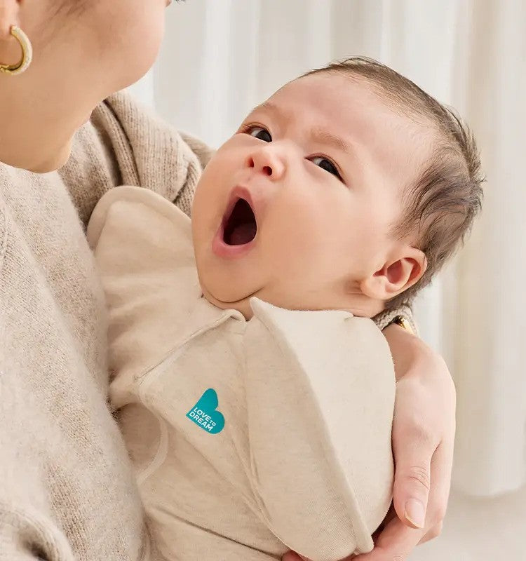 Love To Dream Swaddle Up Original 1.0 TOG Strech Cotton Oatmeal Marl